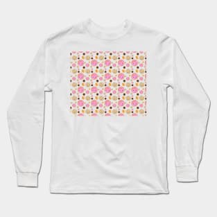 Colorful Mexican Pan Dulce Conchas Pattern Long Sleeve T-Shirt